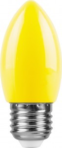 Лампа светодиодная Feron LB-376 свеча E27 1W желтый Лампа светодиодная Feron LB-376 свеча E27 1W желтый