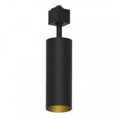 Трековый светильник Feron AL155 под лампу GU10 на однофазный шинопровод, черный, золото