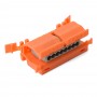 Монтажный держатель STEKKER LD500 для клемм серии LD222 на DIN-рейку, оранжевый - 