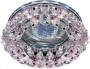 Светильник потолочный, JCDR G5.3 с розовым-прозрачным стеклом, хром, с лампой, CD4141 Feron, артикул: 19290 - 