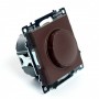 Выключатель диммирующий (механизм) STEKKER GLS10-7106-04 250V max 500W серия Катрин, шоколад - 