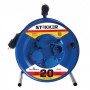 Удлинитель на металлической катушке с/з 4-местный Stekker PRF02-31-20 20м 3х1,5 серия Professional, синий - 