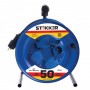 Удлинитель на металлической катушке с/з 4-местный Stekker PRF02-31-50 50м 3х1,5 серия Professional, синий - 