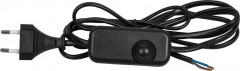 Сетевой шнур с диммером 230V 1,5+0,5м, черный, DM103-200W Feron, артикул: 23059