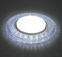 Светильник встраиваемый Feron CD4020 под лампу GX53 с белой LED подсветкой, прозрачный - 
