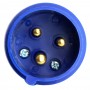 Вилка прямая переносная STEKKER PPG16-013-44 220V 16А IP44 2P+PE, синий - 