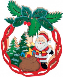 Световая фигура &quot;Деревянный шар с Санта Клаусом&quot;, LT084 Feron, артикул: 26832 Световая фигура "Деревянный шар с Санта Клаусом", LT084 Feron, артикул: 26832
