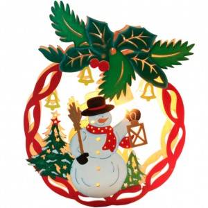 Световая фигура &quot;Деревянный шар со снеговичком&quot;, LT068 Feron, артикул: 26826 Световая фигура "Деревянный шар со снеговичком", LT068 Feron, артикул: 26826