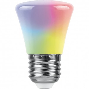 Лампа светодиодная Feron LB-372 Колокольчик матовый E27 1W RGB плавная сменая цвета Лампа светодиодная Feron LB-372 Колокольчик матовый E27 1W RGB плавная сменая цвета