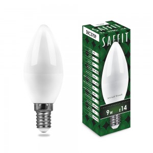 Лампа светодиодная SAFFIT Свеча E14 9W теплый свет (2700K) SBC3709 Лампа светодиодная SAFFIT Свеча E14 9W теплый свет (2700K) SBC3709