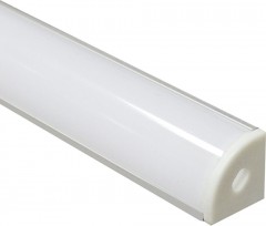 Алюминиевый профиль для светодиодной ленты "угловой круглый 16х16мм", серебро, CAB280 Feron, артикул: 10299