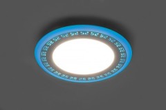 Светодиодный светильник Feron AL2440 встраиваемый 6W дневной свет (4000К) и подсветка синий