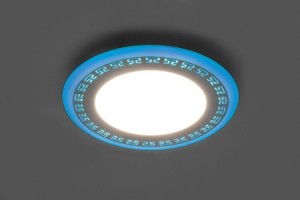 Светодиодный светильник Feron AL2440 встраиваемый 6W дневной свет (4000К) и подсветка синий Светодиодный светильник Feron AL2440 встраиваемый 6W дневной свет (4000К) и подсветка синий