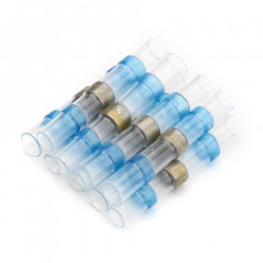 Гильза соединительная изолированная STEKKER LD302-1525 с припоем 1,5-2,5мм, прозрачный голубой (10 штук в упаковке)