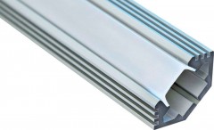 Алюминиевый профиль для светодиодной ленты "угловой с фаской"  , серебро, CAB272 Feron, артикул: 10270