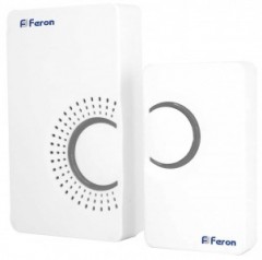 Звонок дверной беспроводной Feron E-373 Электрический 36 мелодий белый серый с питанием от батареек