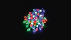 Светодиодная гирлянда шарики Feron CL65 100 LED 10м 230V многоцветная (RGB) c питанием от сети
