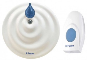 Звонок дверной беспроводной Feron E-374 Электрический 36 мелодии белый синий с питанием от батареек Звонок дверной беспроводной Feron E-374 Электрический 36 мелодии белый синий с питанием от батареек