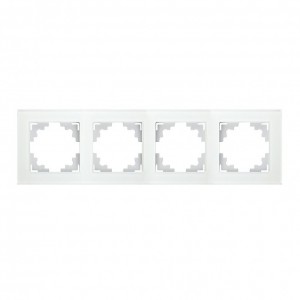 Рамка 4-местная горизонтальная STEKKER, GFR00-7004-01, серия Катрин, белый Рамка 4-местная горизонтальная STEKKER, GFR00-7004-01, серия Катрин, белый