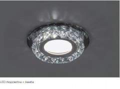 Встраиваемый светильник со светодиодной подсветкой, CD878, прозрачный, прозрачный Feron, артикул: 28823