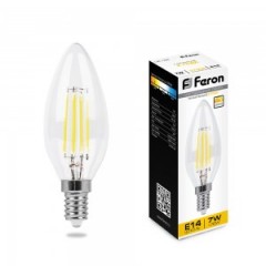 Лампа светодиодная диммируемая Feron LB-166 Свеча E14 7W 2700K