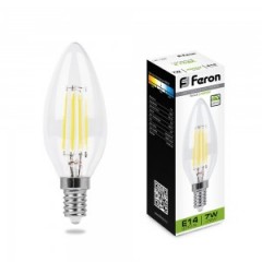 Лампа светодиодная диммируемая Feron LB-166 Свеча E14 7W 4000K