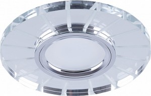Светильник встраиваемый с LED подсветкой Feron CD982 потолочный MR16 G5.3 прозрачный, хром Светильник встраиваемый с LED подсветкой Feron CD982 потолочный MR16 G5.3 прозрачный, хром