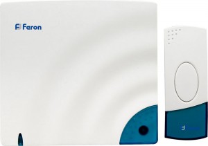 Звонок дверной беспроводной, (8 мелодий) белый, A-138C Feron, артикул: 23603 Звонок дверной беспроводной, (8 мелодий) белый, A-138C Feron, артикул: 23603