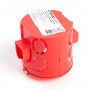 Подрозетник углубленный STEKKER для сплошных стен, красный EBX30-01-1 (GE40011-06) - 