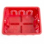Коробка монтажная STEKKER для сплошных стен с крышкой 120х92х45мм, красный EBX30-01-1-20-120 (GE41008) - 
