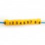 Кабель-маркеры наборные 0-9 STEKKER CBMR25-S1 для провода сечением до 4мм2, желтый (10 отрезков по 30 шт) - 