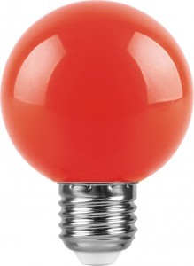 Лампа светодиодная Feron LB-371 Шар E27 3W красный Лампа светодиодная Feron LB-371 Шар E27 3W красный