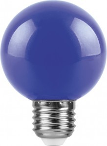 Лампа светодиодная Feron LB-371 Шар E27 3W синий Лампа светодиодная Feron LB-371 Шар E27 3W синий