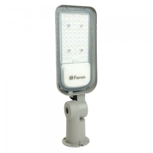Светодиодный уличный консольный светильник Feron SP3060 50W холодный свет (6400K), серый Светодиодный уличный консольный светильник Feron SP3060 50W холодный свет (6400K), серый