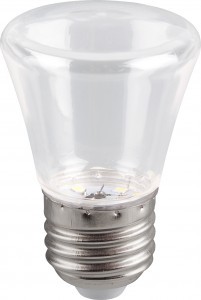 Лампа светодиодная Feron LB-372 Колокольчик прозрачный E27 1W холодный свет (6400К) Лампа светодиодная Feron LB-372 Колокольчик прозрачный E27 1W холодный свет (6400К)