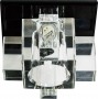 Светильник потолочный JCD9 35W G9  cо встроенными светодиодами RGB 2,5W прозрачный, черный,1525 Feron, артикул: 27801 - 