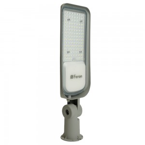 Светодиодный уличный консольный светильник Feron SP3060 100W холодный свет (6400K), серый Светодиодный уличный консольный светильник Feron SP3060 100W холодный свет (6400K), серый