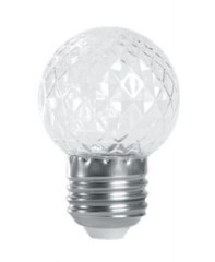Светодиодная лампа-строб Feron 1W E27 красный, G45 шарик, прозрачный LB-377