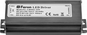 Трансформатор электронный для светодиодного чипа 25W 12V (драйвер), LB0004 Feron, артикул: 21052 Трансформатор электронный для светодиодного чипа 25W 12V (драйвер), LB0004 Feron, артикул: 21052
