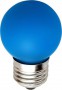 Лампа светодиодная, 5LED(1W) 230V E27 синий, LB-37 Feron, артикул: 25118 - 